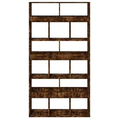 kamerscherm 100x33x187,5 cm bewerkt hout gerookt eikenkleurig