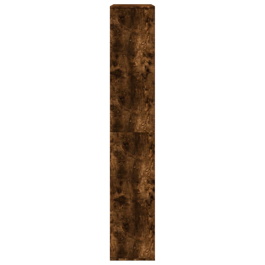 kamerscherm 100x33x187,5 cm bewerkt hout gerookt eikenkleurig