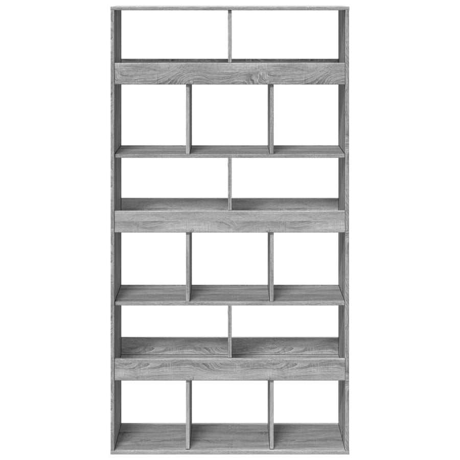 kamerscherm 100x33x187,5 cm bewerkt hout grijs sonoma eiken