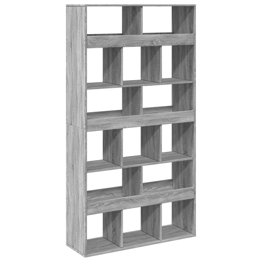 kamerscherm 100x33x187,5 cm bewerkt hout grijs sonoma eiken