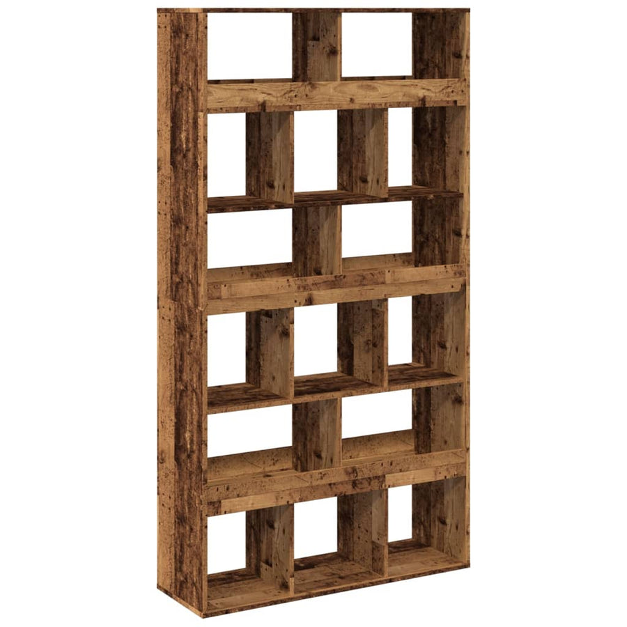 Kamerscherm 100x33x187,5 cm bewerkt hout oud houtkleurig