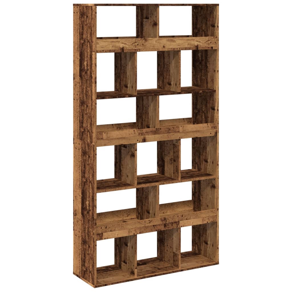 Kamerscherm 100x33x187,5 cm bewerkt hout oud houtkleurig