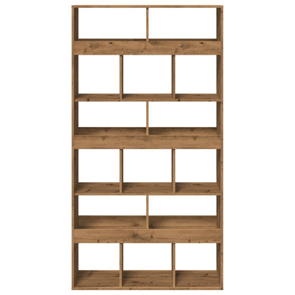 Kamerscherm 100x33x187,5 cm bewerkt hout artisanaal eikenkleur