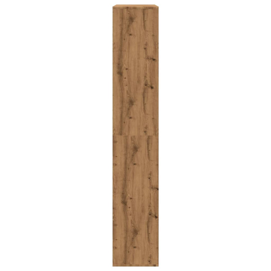 Kamerscherm 100x33x187,5 cm bewerkt hout artisanaal eikenkleur