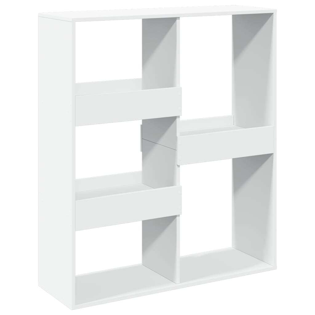 Kamerscherm 100x33x115 cm bewerkt hout wit
