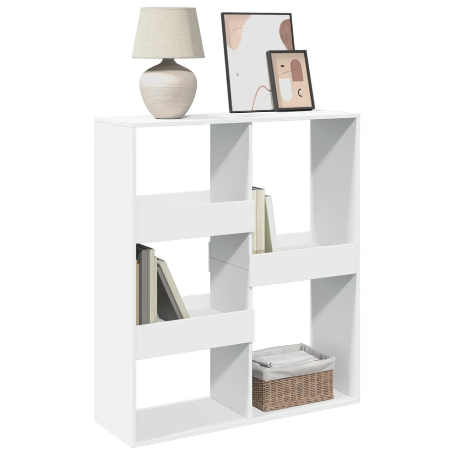 Kamerscherm 100x33x115 cm bewerkt hout wit