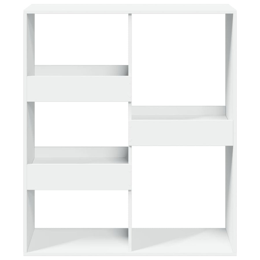 Kamerscherm 100x33x115 cm bewerkt hout wit