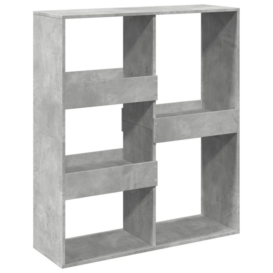 Kamerscherm 100x33x115 cm bewerkt hout betongrijs