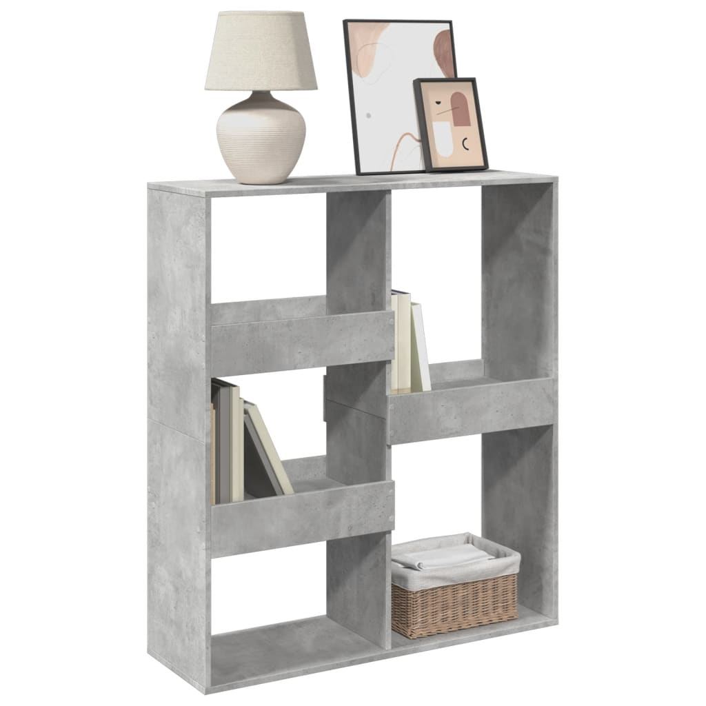 Kamerscherm 100x33x115 cm bewerkt hout betongrijs