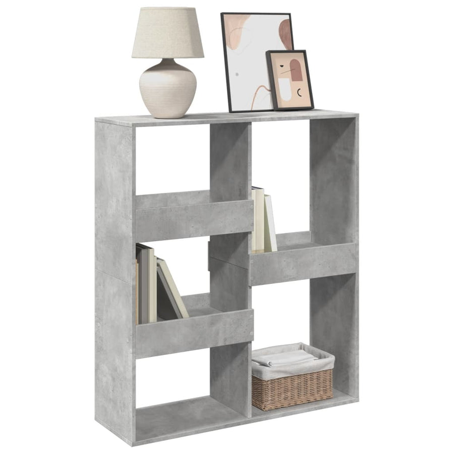 Kamerscherm 100x33x115 cm bewerkt hout betongrijs