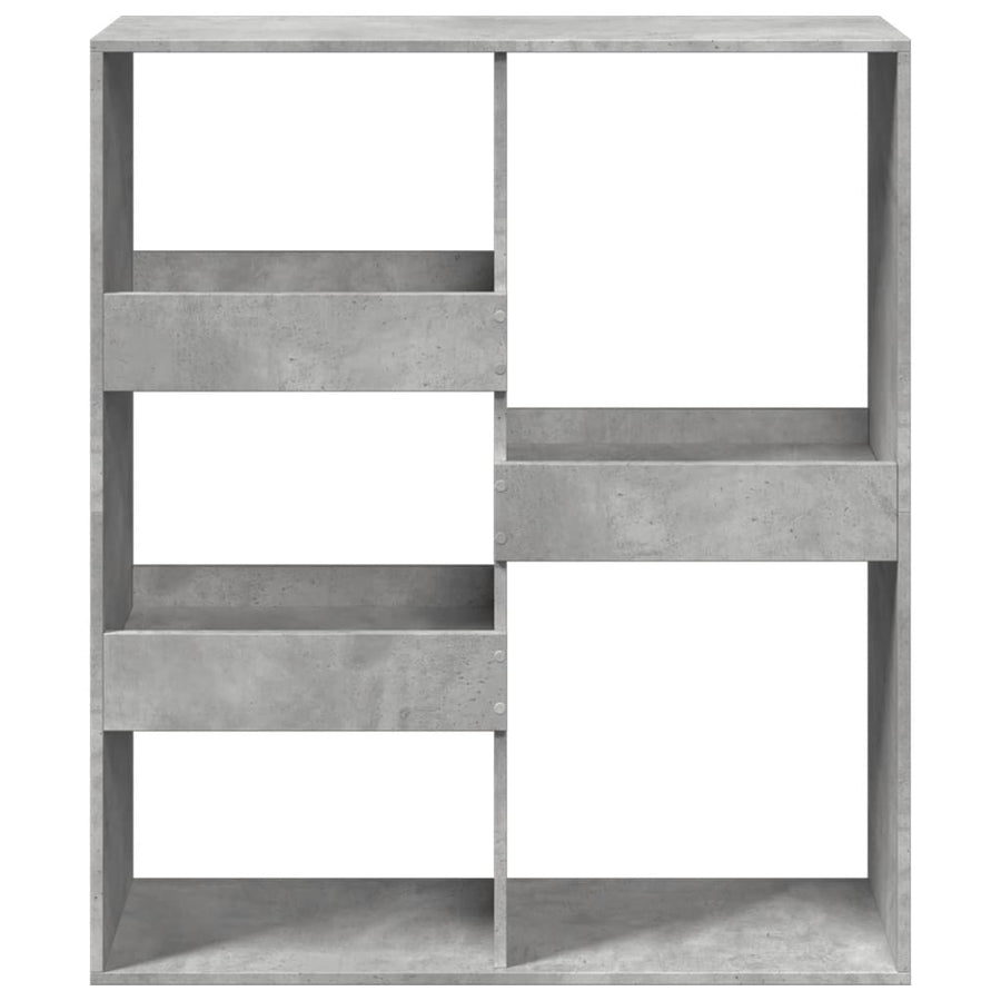 Kamerscherm 100x33x115 cm bewerkt hout betongrijs