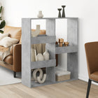 Room divider 100x33x115 cm carved wood concrete gray