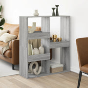 Kamerscherm 100x33x115 cm bewerkt hout grijs sonoma eiken