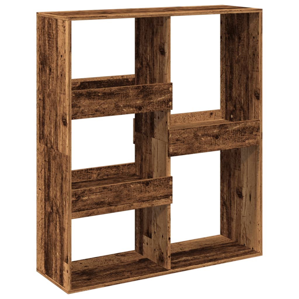 Kamerscherm 100x33x115 cm bewerkt hout oud houtkleurig