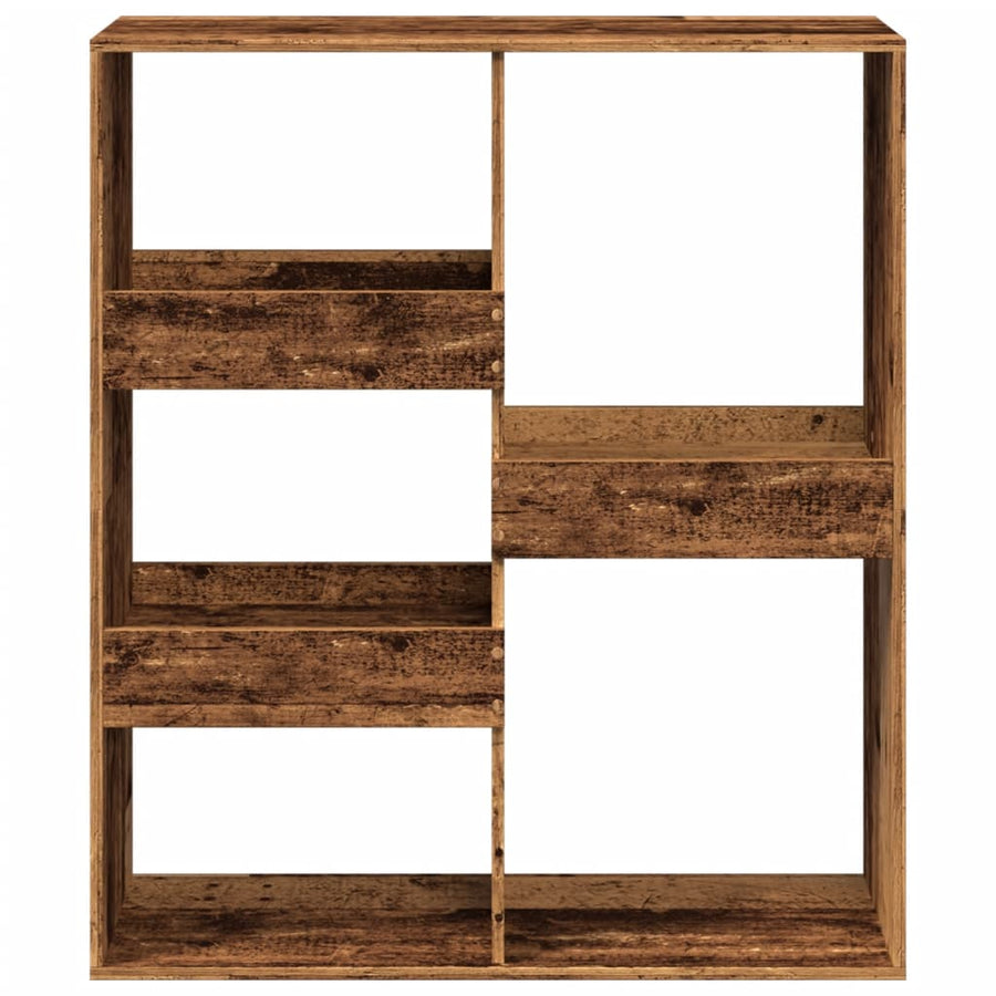 Kamerscherm 100x33x115 cm bewerkt hout oud houtkleurig