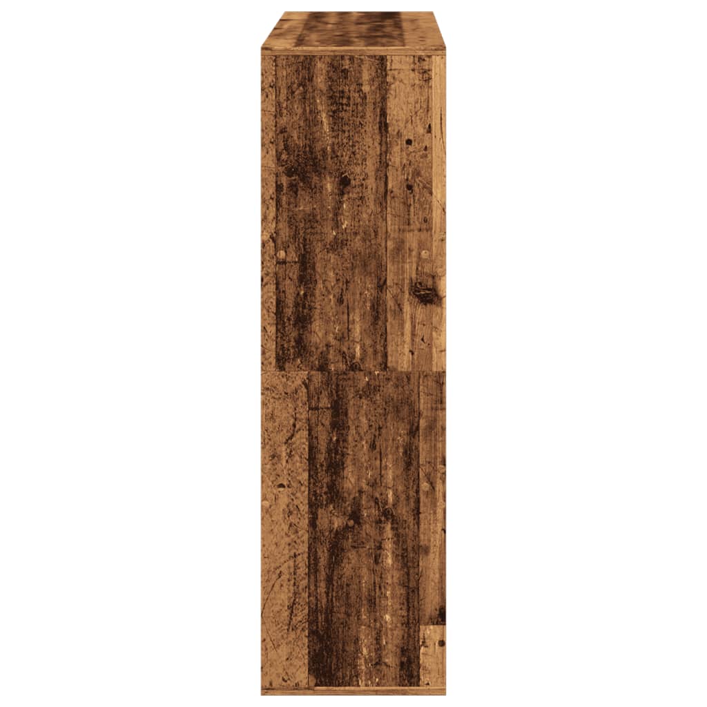 Kamerscherm 100x33x115 cm bewerkt hout oud houtkleurig