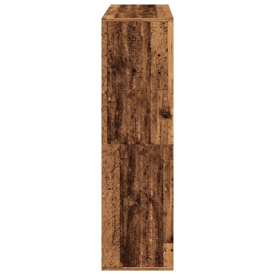 Kamerscherm 100x33x115 cm bewerkt hout oud houtkleurig