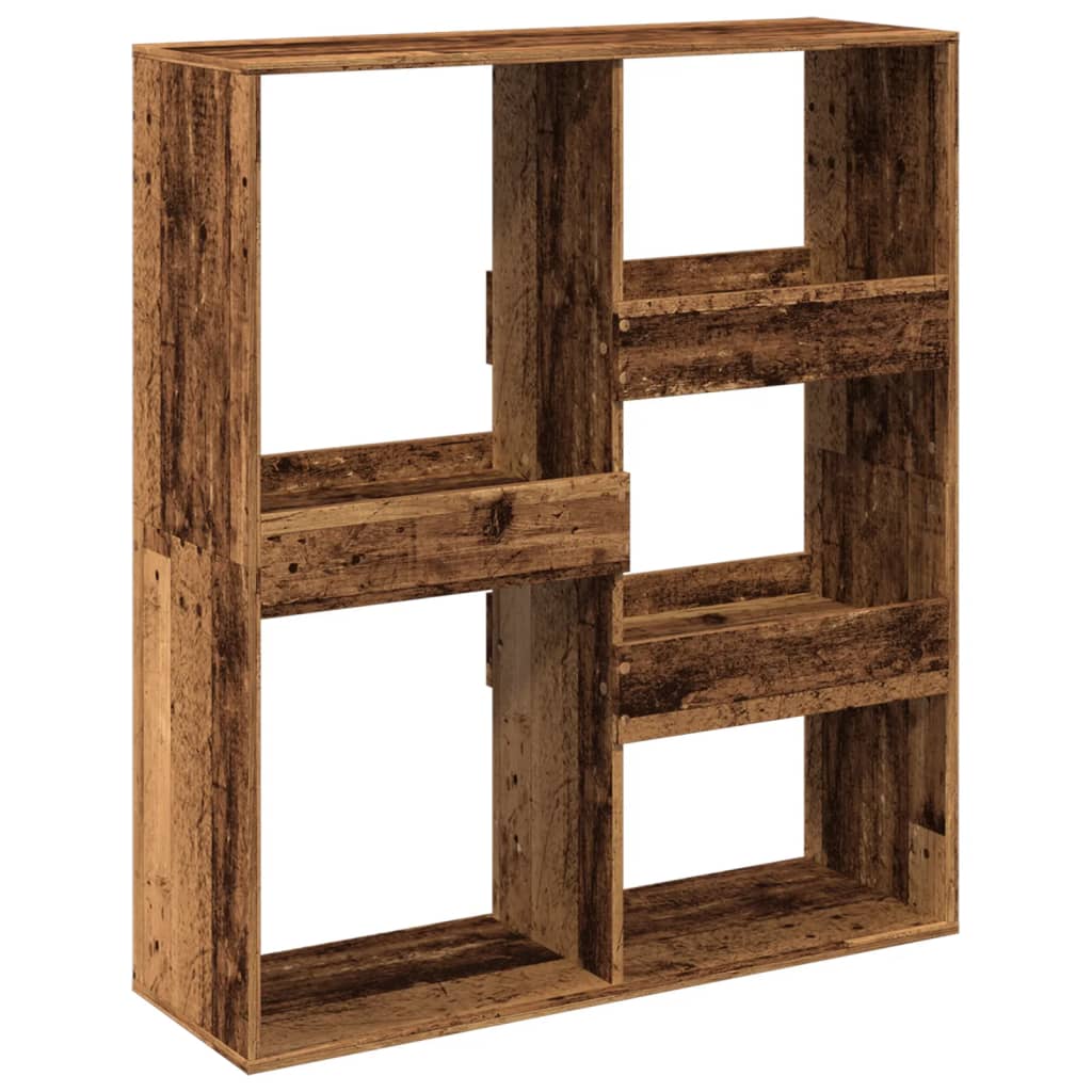 Kamerscherm 100x33x115 cm bewerkt hout oud houtkleurig