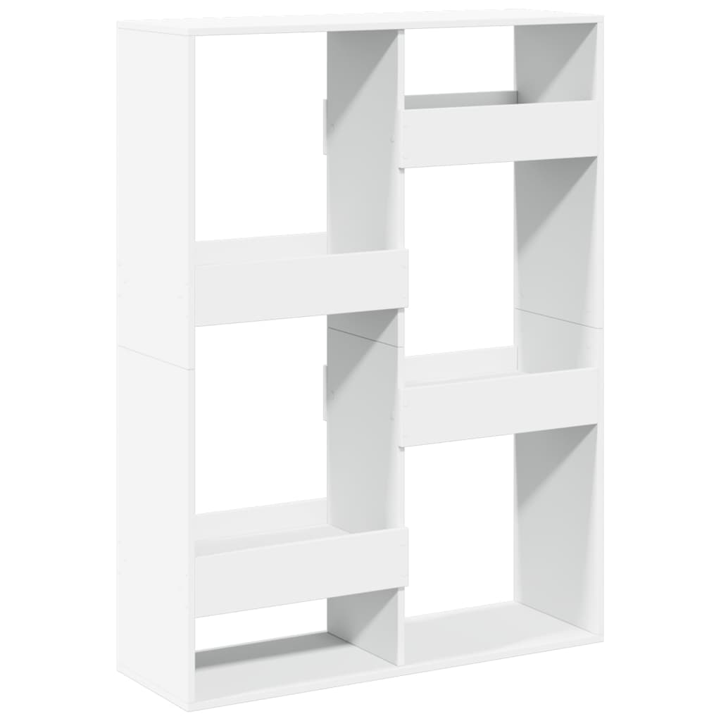 Kamerscherm 100x33x135 cm bewerkt hout wit