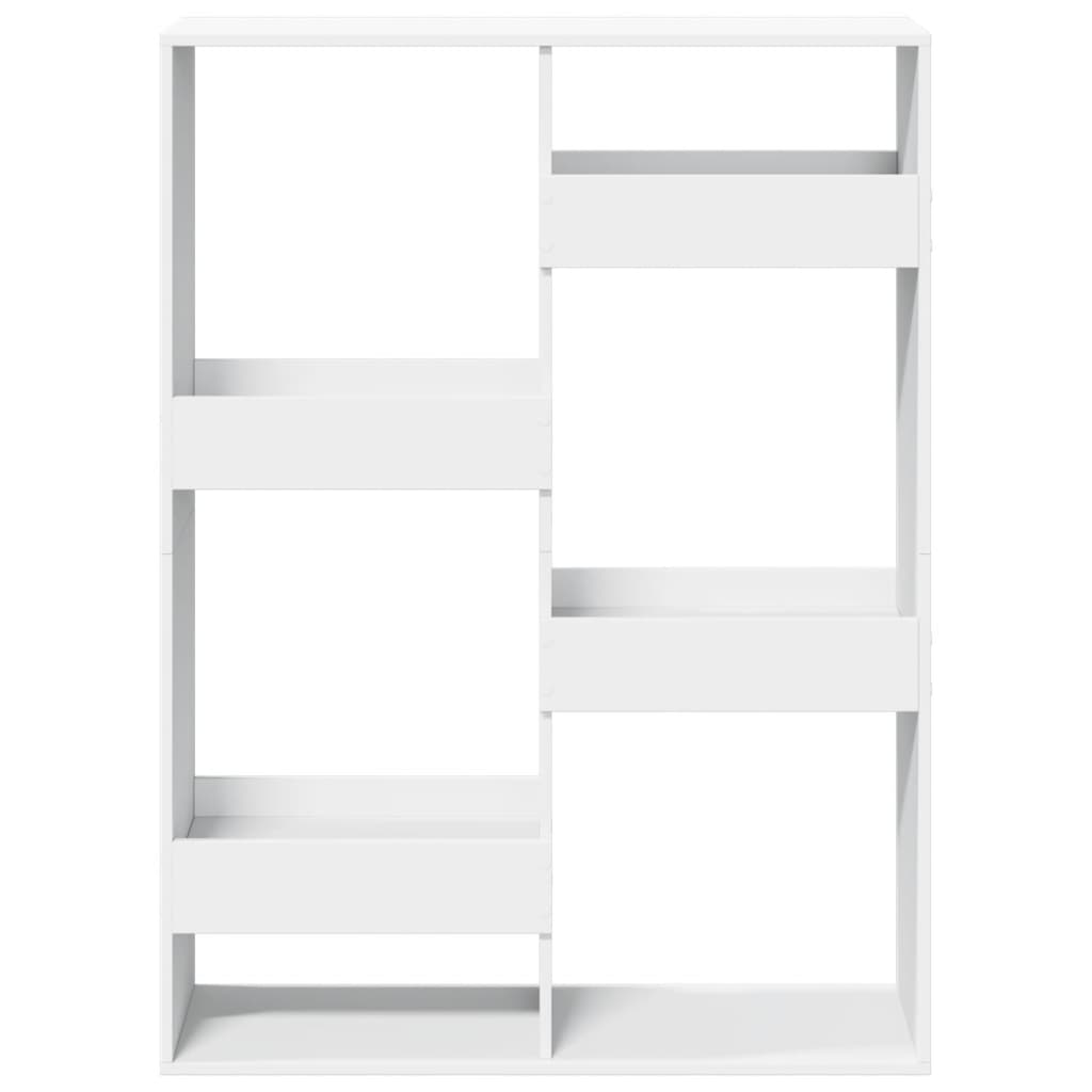 Kamerscherm 100x33x135 cm bewerkt hout wit