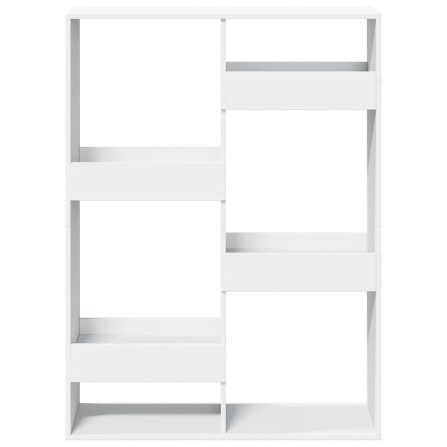 Kamerscherm 100x33x135 cm bewerkt hout wit