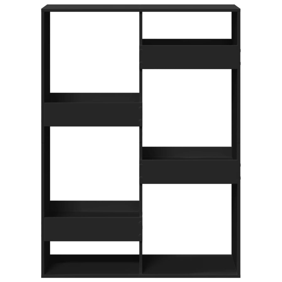 Kamerscherm 100x33x135 cm bewerkt hout zwart
