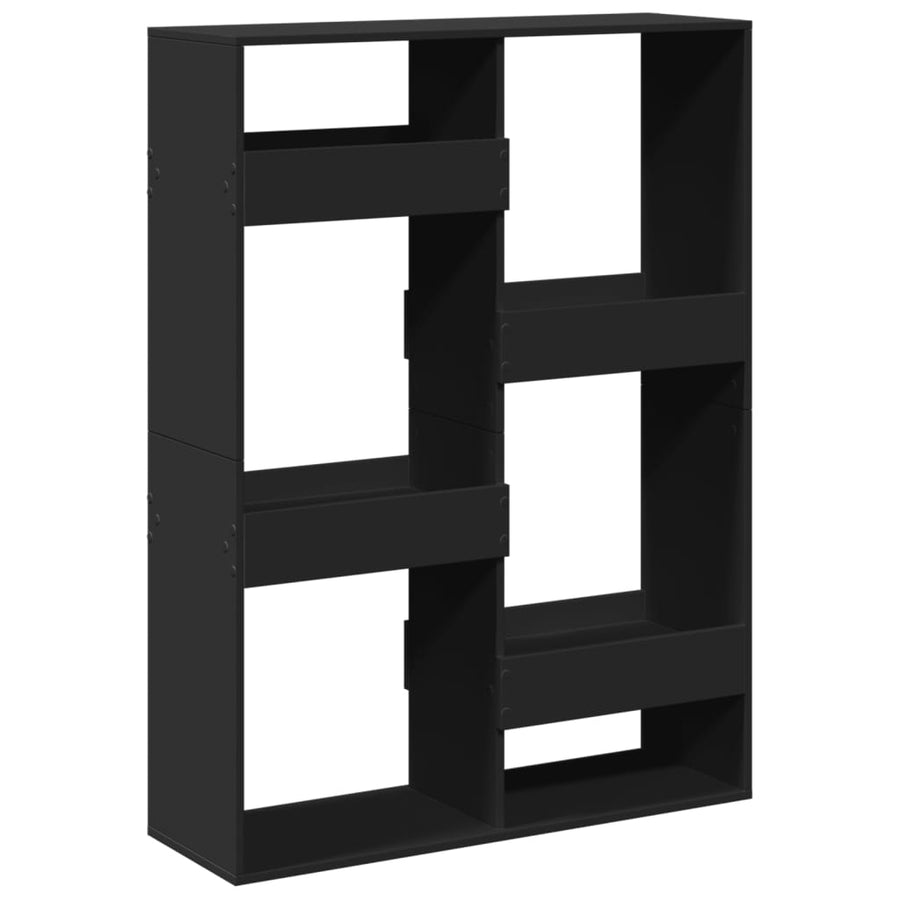 Kamerscherm 100x33x135 cm bewerkt hout zwart