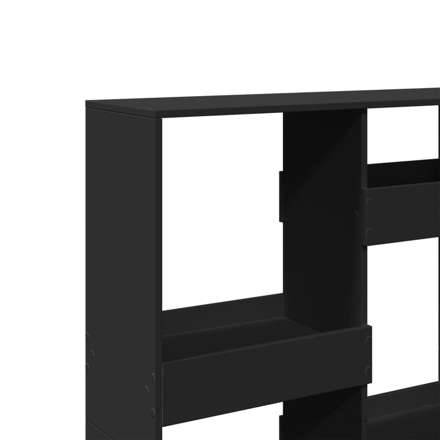 Kamerscherm 100x33x135 cm bewerkt hout zwart