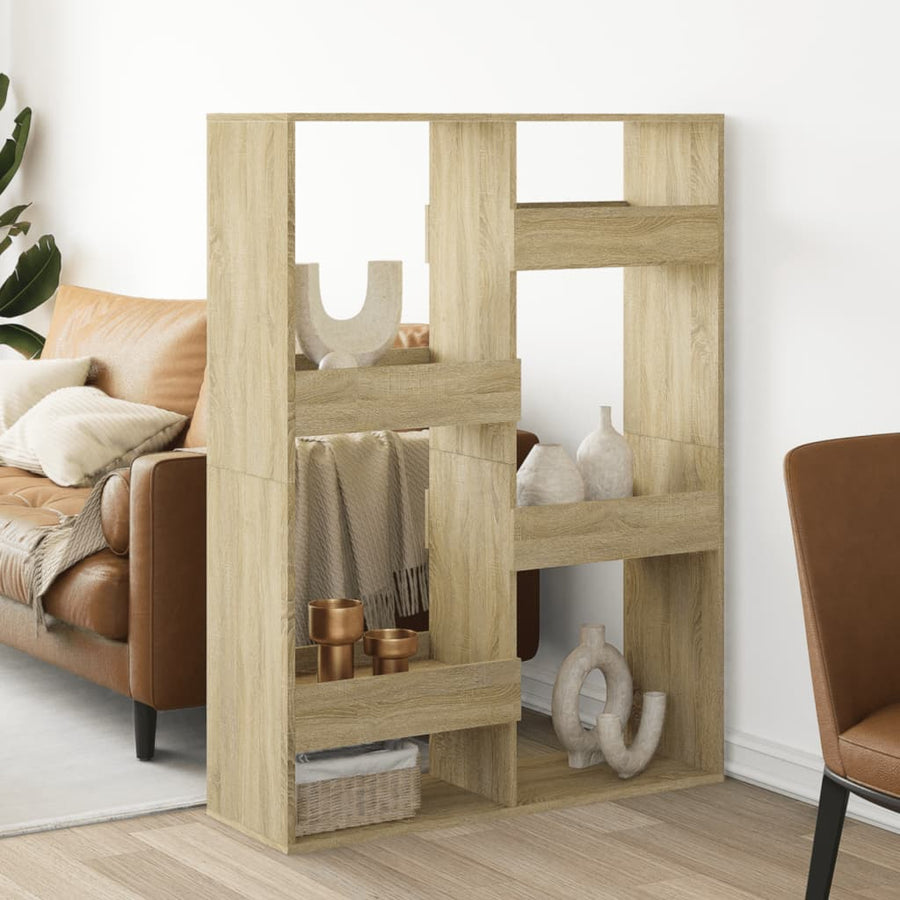 Kamerscherm 100x33x135 cm bewerkt hout sonoma eikenkleurig