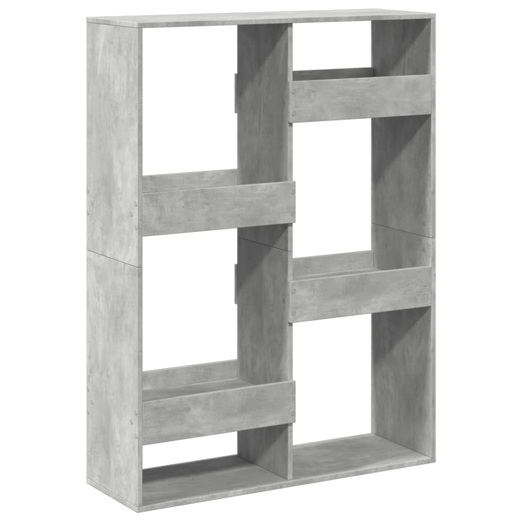 Kamerscherm 100x33x135 cm bewerkt hout betongrijs