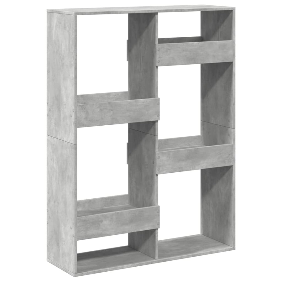 Kamerscherm 100x33x135 cm bewerkt hout betongrijs