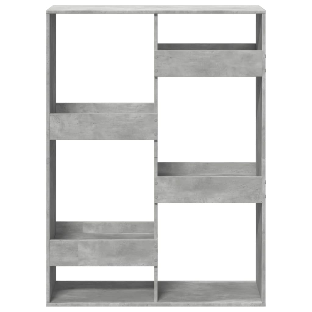 Kamerscherm 100x33x135 cm bewerkt hout betongrijs
