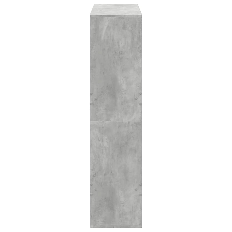 Kamerscherm 100x33x135 cm bewerkt hout betongrijs