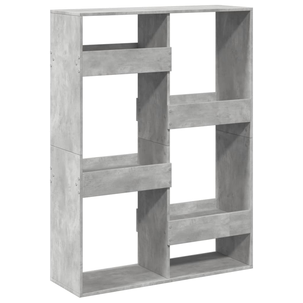 Kamerscherm 100x33x135 cm bewerkt hout betongrijs