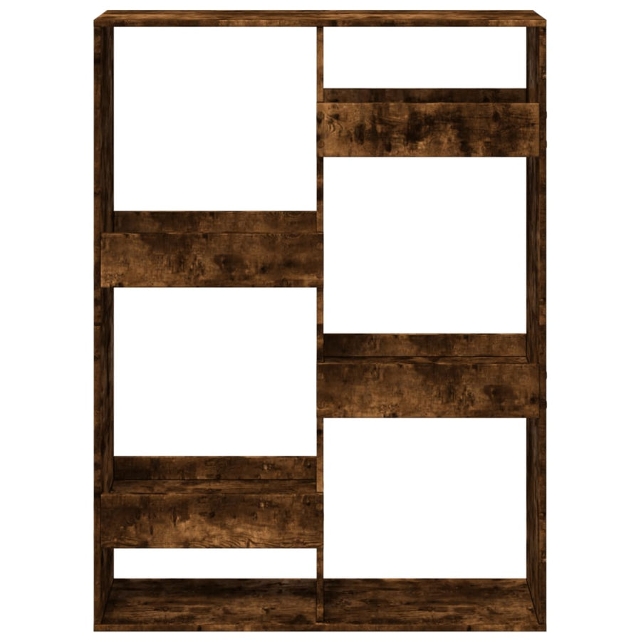 Kamerscherm 100x33x135 cm bewerkt hout gerookt eikenkleurig