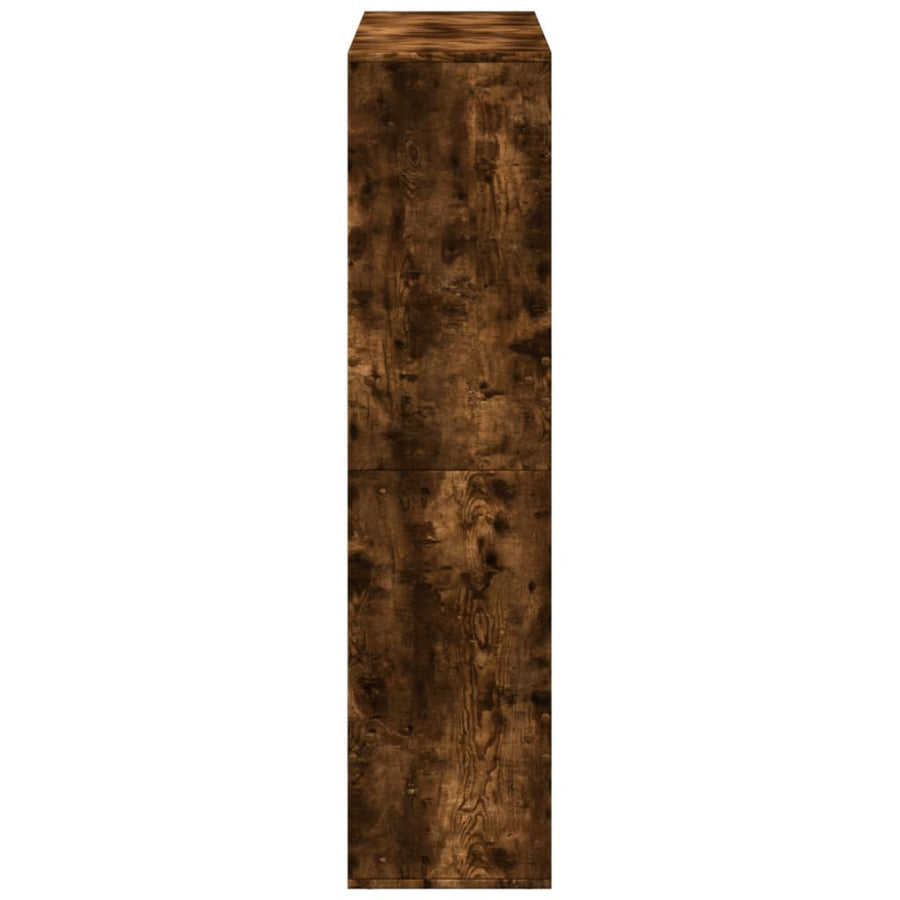 Kamerscherm 100x33x135 cm bewerkt hout gerookt eikenkleurig