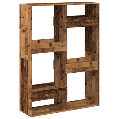Kamerscherm 100x33x135 cm bewerkt hout oud houtkleurig