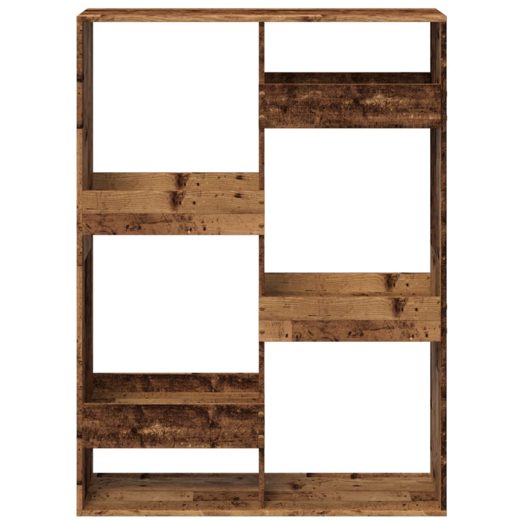 Kamerscherm 100x33x135 cm bewerkt hout oud houtkleurig