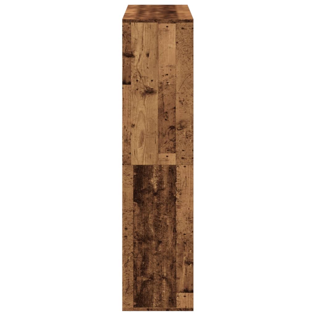 Kamerscherm 100x33x135 cm bewerkt hout oud houtkleurig
