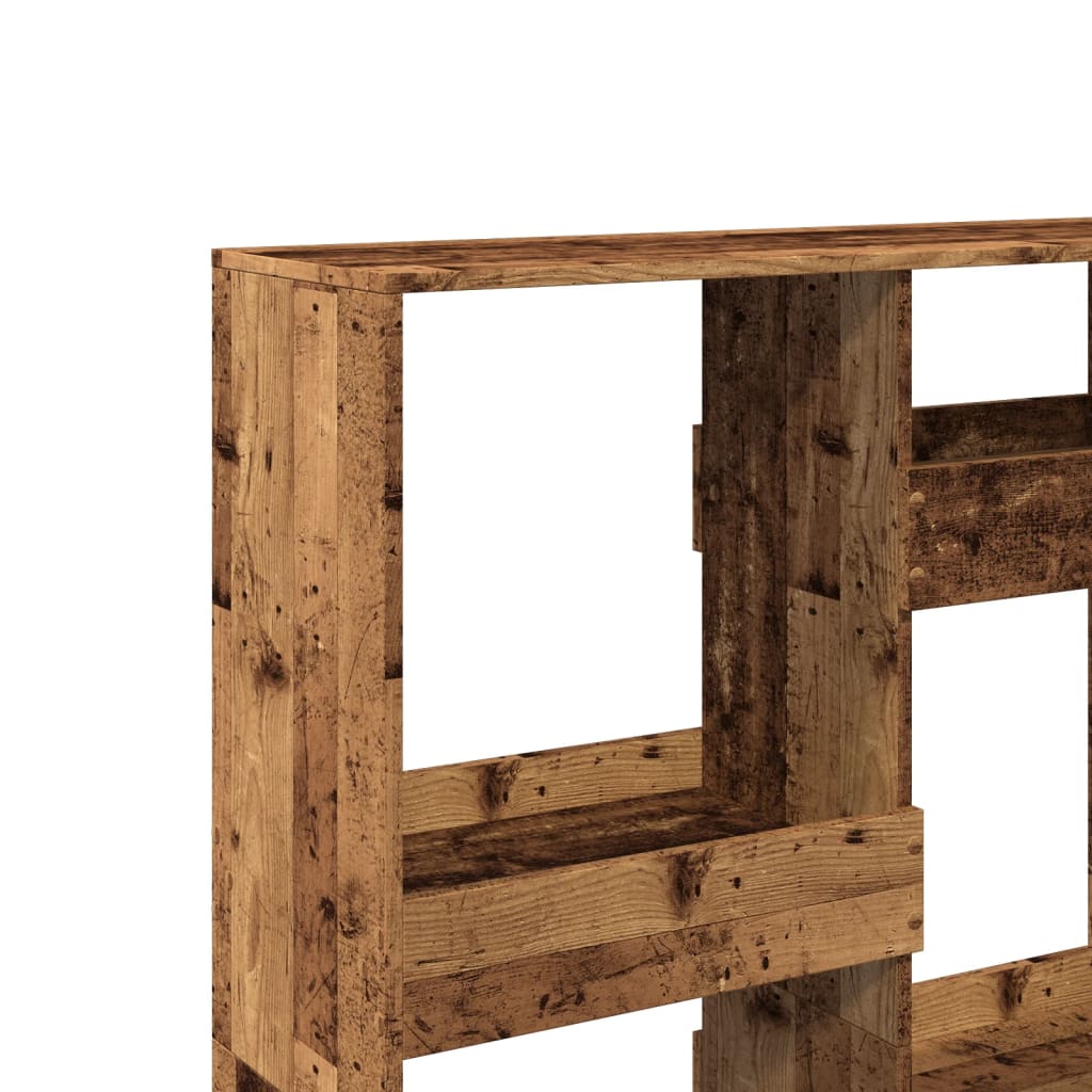 Kamerscherm 100x33x135 cm bewerkt hout oud houtkleurig