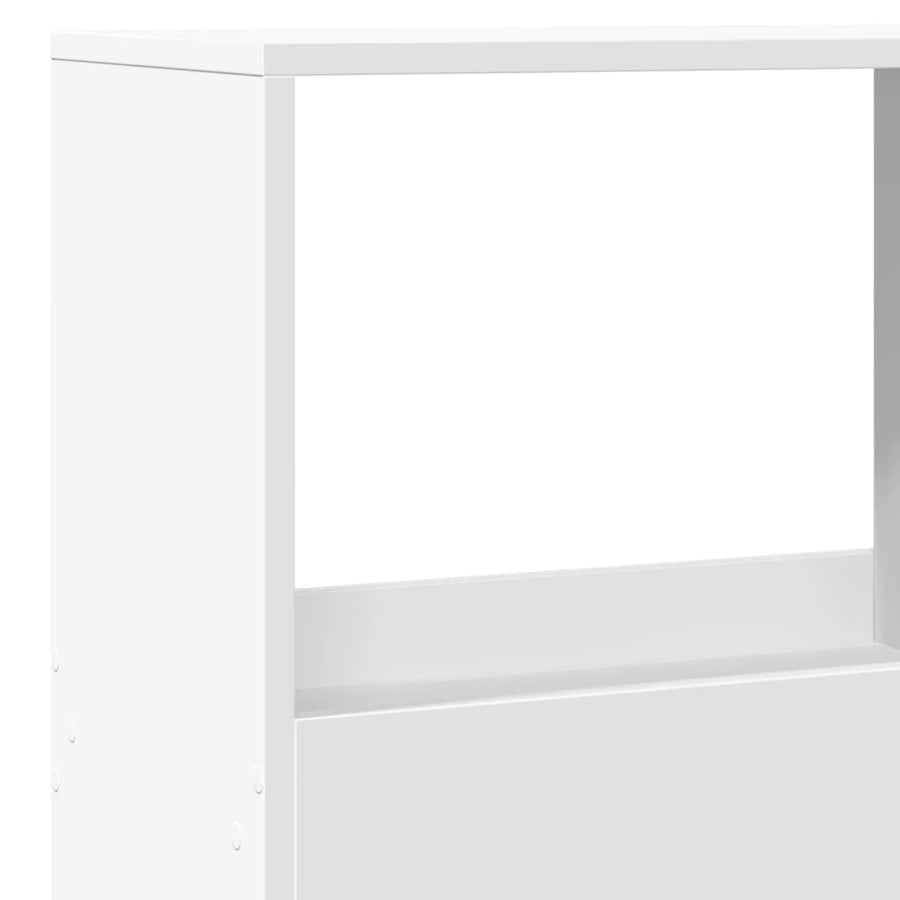 Kamerscherm 100x33x155,5 cm bewerkt hout wit