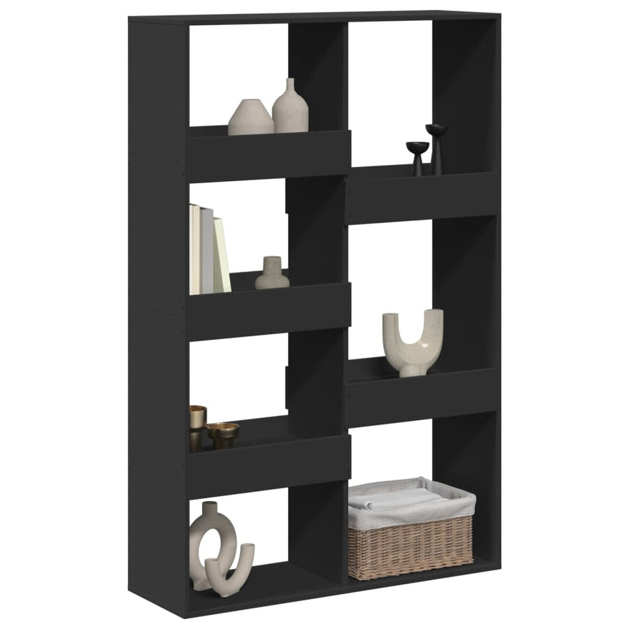 Kamerscherm 100x33x155,5 cm bewerkt hout zwart