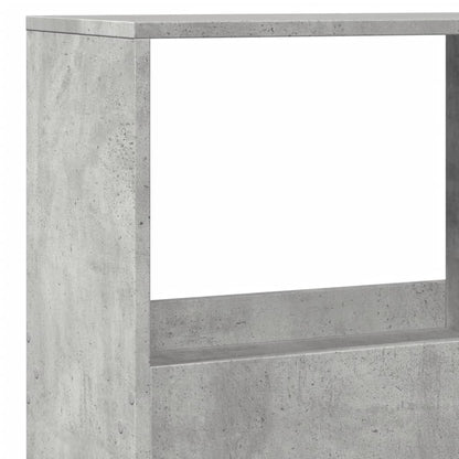 kamerscherm 100x33x155,5 cm bewerkt hout betongrijs