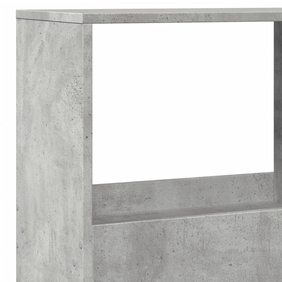 kamerscherm 100x33x155,5 cm bewerkt hout betongrijs