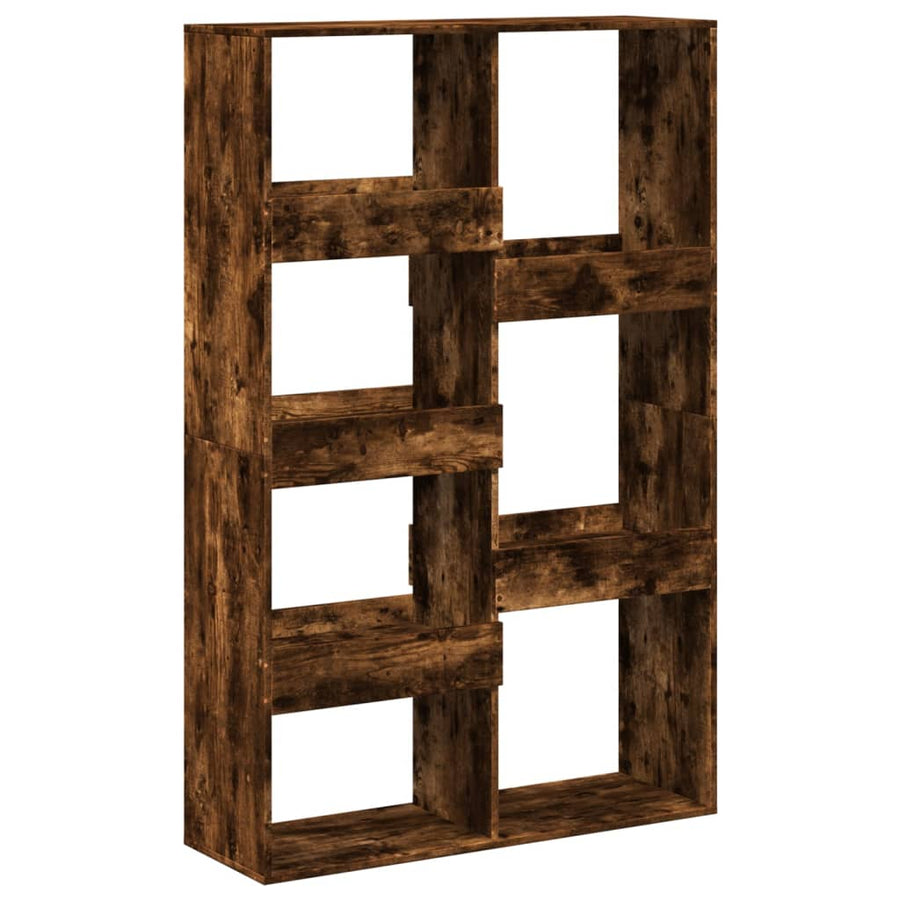 kamerscherm 100x33x155,5 cm bewerkt hout gerookt eikenkleurig