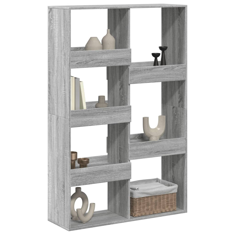 kamerscherm 100x33x155,5 cm bewerkt hout grijs sonoma eiken