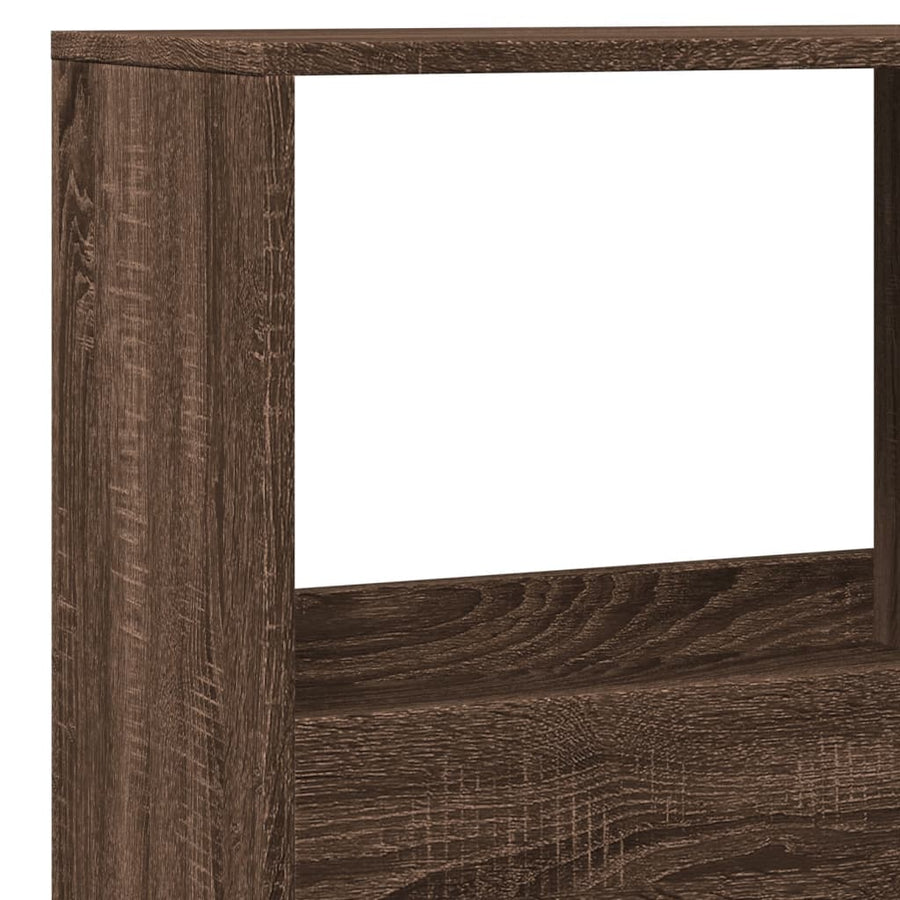 Kamerscherm 100x33x155,5 cm bewerkt hout bruin eikenkleurig