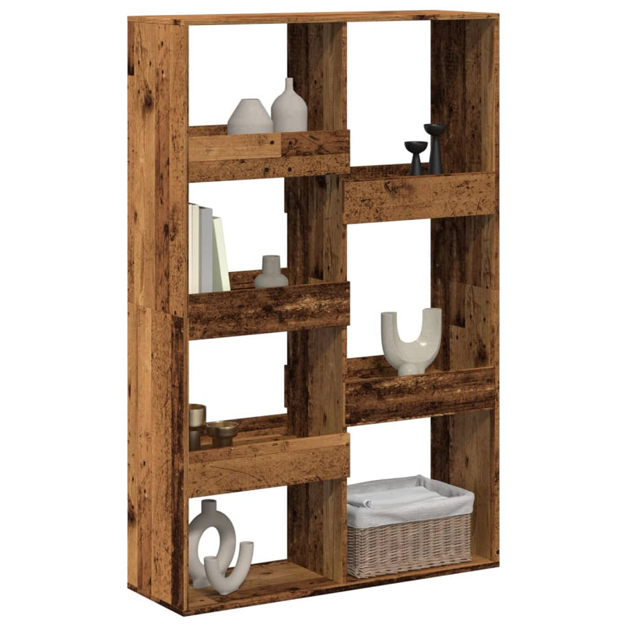 Kamerscherm 100x33x155,5 cm bewerkt hout oud houtkleurig