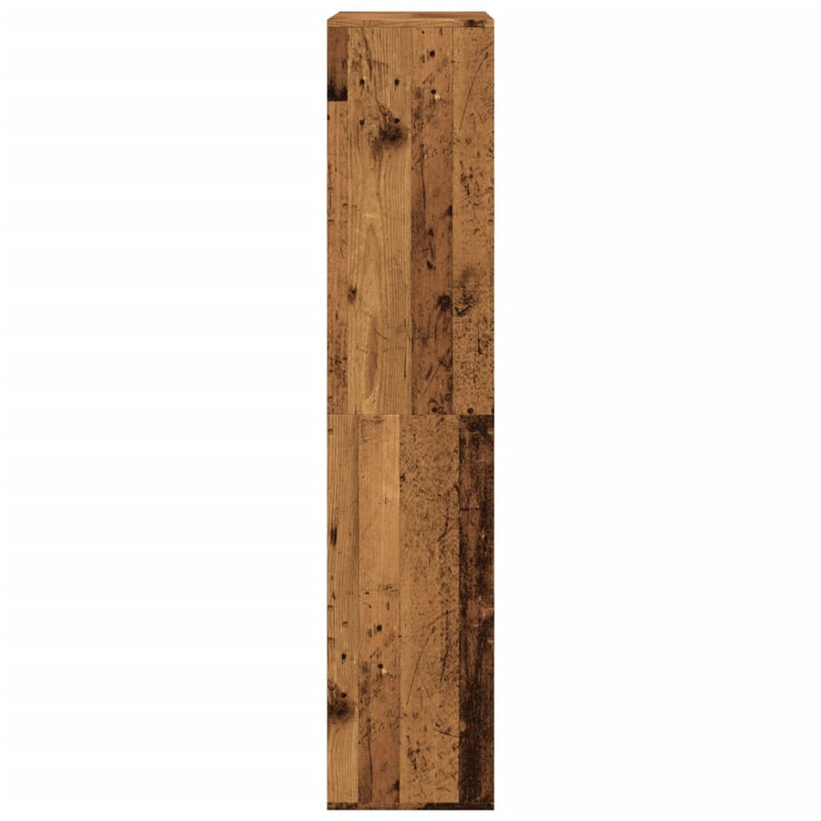 Kamerscherm 100x33x155,5 cm bewerkt hout oud houtkleurig