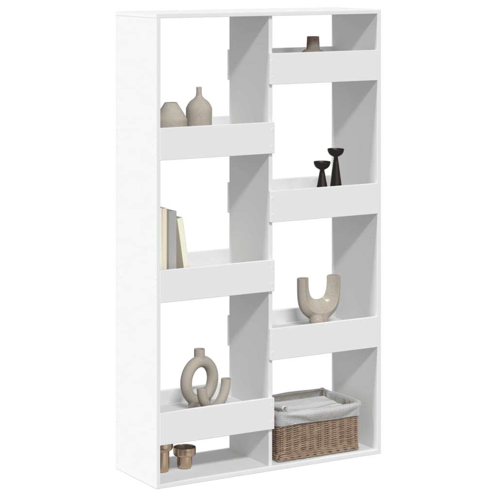 Kamerscherm 100x33x175 cm bewerkt hout wit